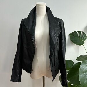 VINCE leather Jacket Black | Small